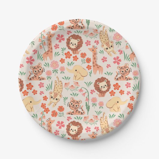 Oerwoud Wilde Baby Dier Tropisch Papier Bord (Voorkant)