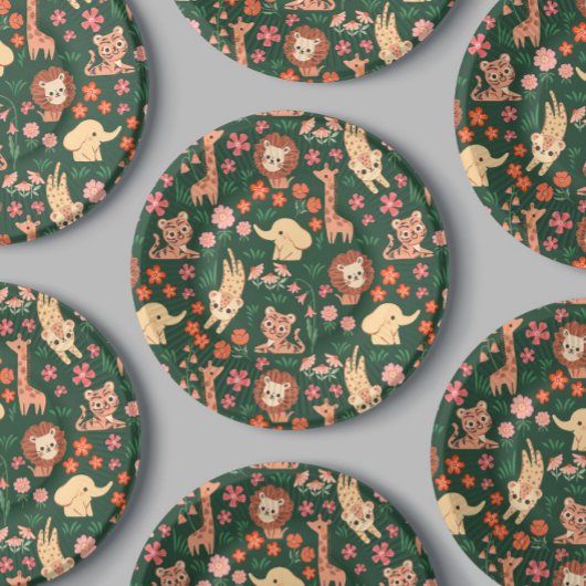 Oerwoud Wilde Baby Dier Tropisch Papier Bord