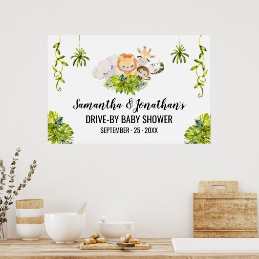 Oerwoud Wilde Baby showers Poster (Keuken)