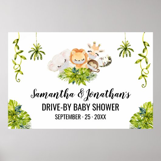 Oerwoud Wilde Baby showers Poster (Voorkant)