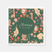 Oerwoud Wilde Dier Tropisch Papier Servet (Voorkant)