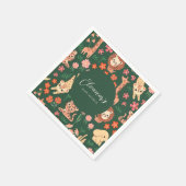 Oerwoud Wilde Dier Tropisch Papier Servet (Hoek)