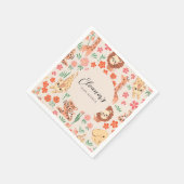 Oerwoud Wilde Dier Tropische Partij Papier Servet (Hoek)