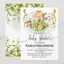 Oerwoud Wilde Dieren Baby shower Tropische Safari