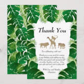 Oerwoud Wilde Een 1e verjaardag Dieren Hartelijk d Bedankkaart (Voorkant / Achterkant)