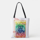 Oerwoud Wilde tijger Tropische bladeren Tote Bag (Achterkant)