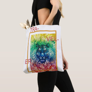 Oerwoud Wilde tijger Tropische bladeren Tote Bag