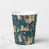 Oerwoud Wildlife Baby shower Wilde Katten Tijgers Papieren Bekers (Achterkant)