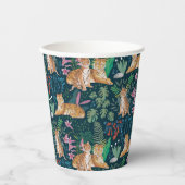Oerwoud Wildlife Baby shower Wilde Katten Tijgers Papieren Bekers (Voorkant)