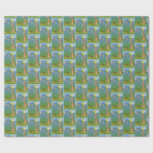 Oerwoud Wildlife voor kind jarig Cadeaupapier (Vlak)