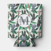 Oerwoud Zebra Elephant Giraffe Safari Animals Blikjeskoeler (Voorkant)