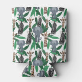 Oerwoud Zebra Elephant Giraffe Safari Animals Blikjeskoeler (Achterkant)