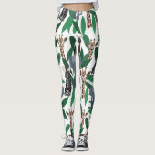 Oerwoud Zebra Elephant Giraffe Safari Animals Leggings (Voorkant)