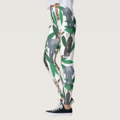 Oerwoud Zebra Elephant Giraffe Safari Animals Leggings (Links)