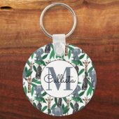 Oerwoud Zebra Elephant Giraffe Safari Animals Sleutelhanger (Voorkant)