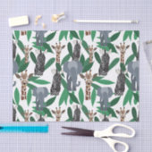 Oerwoud Zebra Elephant Giraffe Safari Animals Tissuepapier (Craft)