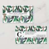 Oerwoud Zebra Elephant Giraffe Safari Animals Visitekaartje (Voorkant / Achterkant)