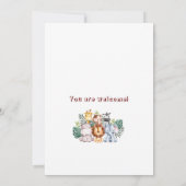 Oerwoud Zebra en Giraffe 3e verjaardag Kaart (Achterkant)