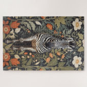 Oerwoud Zebra Floral Legpuzzel (Horizontaal)