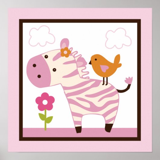 Oerwoud, Zebra/Poster/printwand Poster (Voorkant)