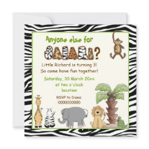 Oerwoud zebra safari kinderfeestje