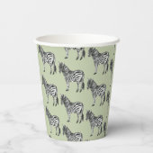 Oerwoud Zebra Wild Pattern Papieren Bekers (Achterkant)