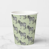 Oerwoud Zebra Wild Pattern Papieren Bekers (Voorkant)