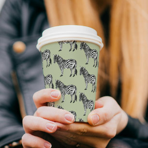 Oerwoud Zebra Wild Pattern Papieren Bekers