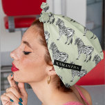 Oerwoud Zebra Wilde Patroon & Aangepaste Naam Bandana<br><div class="desc">Oerwoud Zebra Wilde Patroon & Aangepaste Naam</div>