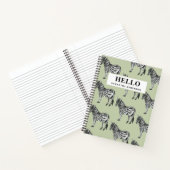 Oerwoud Zebra Wilde Patroon & Aangepaste Naam Notitieboek (Binnen)