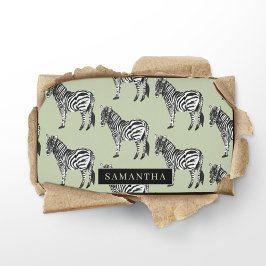 Oerwoud Zebra Wilde Patroon & Aangepaste Naam Visitekaartje