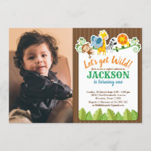 Oerwoud Zoo Animal Safari Adventure Birthday Foto