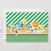 Oerwoud Zoo Animal Safari Adventure Birthday Foto Kaart (Achterkant)