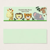 Oerwoud Zoo Feestdouche / Verjaardagsgunst Tag Mini Visitekaartjes (Voorkant /achterkant)