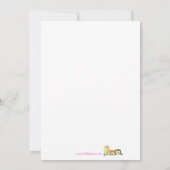 OERWOUD ZOO PARTY 5x7 Bruin/Roze Baby shower Kaart (Achterkant)