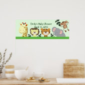 OERWOUD ZOO PARTY  Birthday Banner Poster (Keuken)