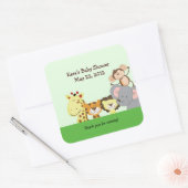 OERWOUD ZOO PARTY Custom Square Favor Sticker (Envelop)