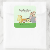 OERWOUD ZOO PARTY Custom Square Favor Sticker (Tas)