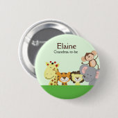 OERWOUD ZOO PARTY NAME TAG Personalized Button (Voorkant /achterkant)