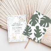 Oerwoud Zoo Safari Dieren Verjaardag Kaart