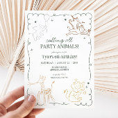 Oerwoud Zoo Safari Dieren Verjaardag Kaart