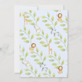 Oerwouden Baby shower Kaart (Achterkant)