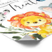 Oerwouden Baby showers baby's zijn zoete gebarsten Poster (Hoek)