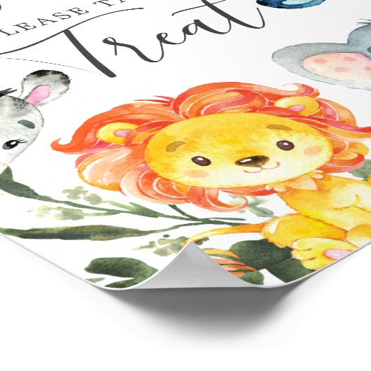 Oerwouden Baby showers baby's zijn zoete gebarsten Poster (Hoek)