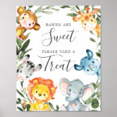 Oerwouden Baby showers baby's zijn zoete gebarsten Poster (Voorkant)