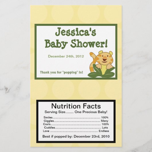 Oerwouden baby's van de microgolf Popcorn Flyer (Voorkant)