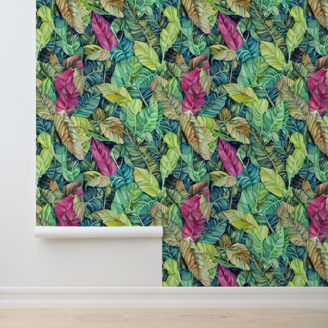 Oerwouden blad gebladerte groen tropische natuur behang (Applicatie)