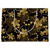 Oerwouden bladeren en bloemen naadloos groot cadeauzakje (Voorkant)