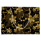 Oerwouden bladeren en bloemen naadloos groot cadeauzakje (Achterkant)