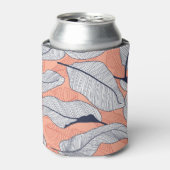 Oerwouden bladeren naadloos tropisch patroon blikjeskoeler (Blikje Voorkant)